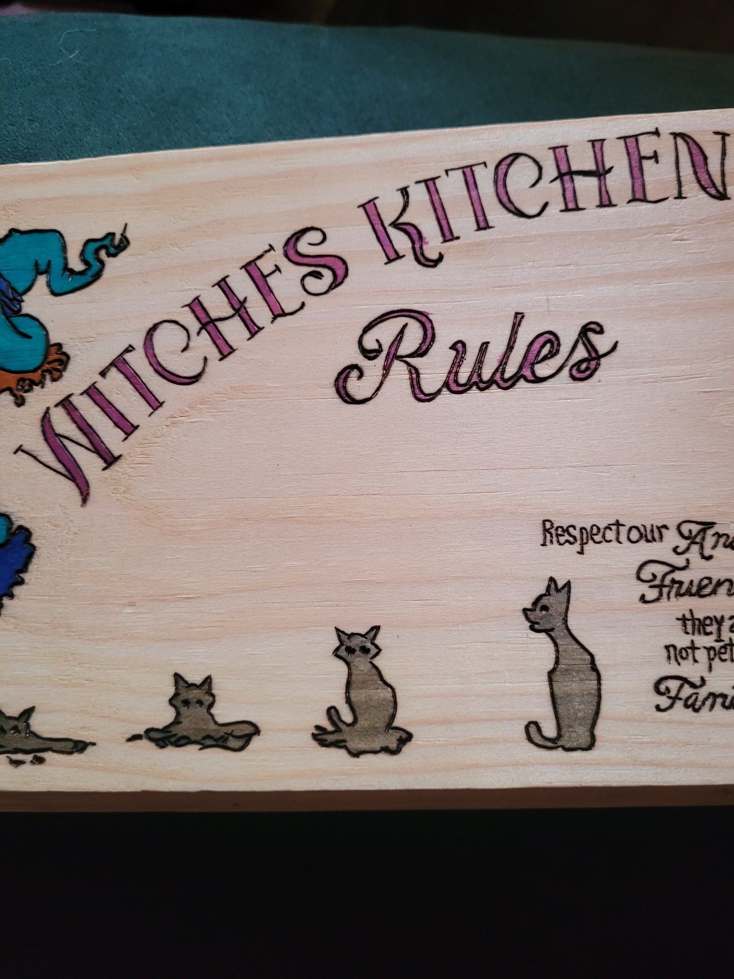 Witches Kitchen Rules - 'Pyrographics by The Ragdoll Princess'