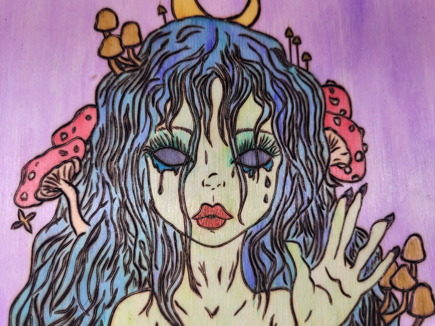 Mermaid Siren - 'Pyrographics by The Ragdoll Princess'