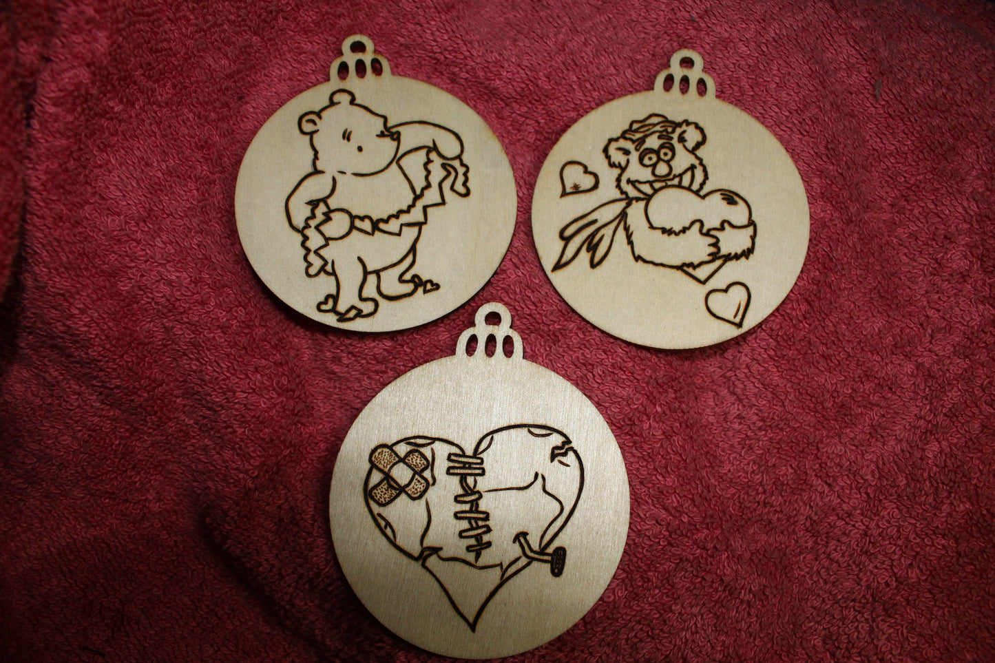 Valentines Ornaments "FIXER UPPER" - 'Pyrographics by The Ragdoll Princess'