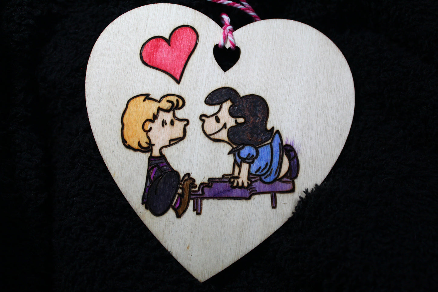 Valentines Ornaments "CLASSICAL LOVE" - 'Pyrographics by The Ragdoll Princess'