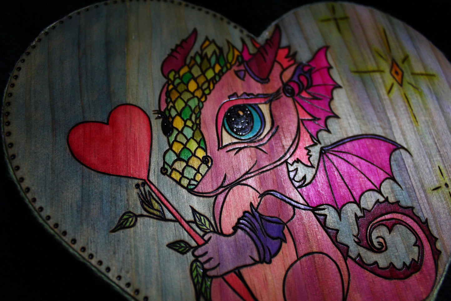 Love Dragon - 'Pyrographics by The Ragdoll Princess'